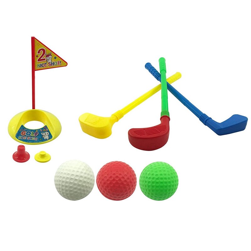 10 pz/set pallina da Golf Kit di formazione Indoor Outdoor Training pratica bambini sicurezza pratica giocattolo regali per bambini: Default Title