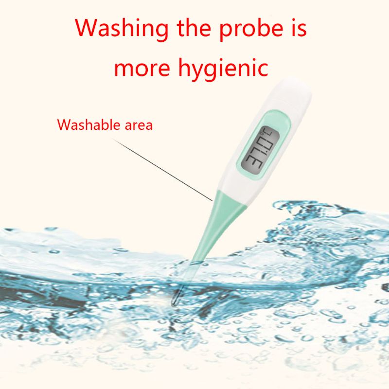Digital Display Thermometer Fahrenheit Celsius Soft Probe Head Baby Adult Electronic Body Temperature Measuring Equipment
