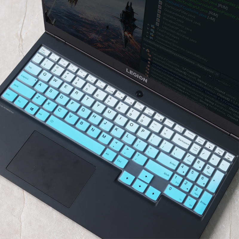 Dla Lenovo legion s7 15ach6 Legion 5 15ACH6H Legion Slim 7 (15 &quot;, Gen 6) 15imh05h 15imh05 15arh pokrywa klawiatury laptopa skóry: fadeblue