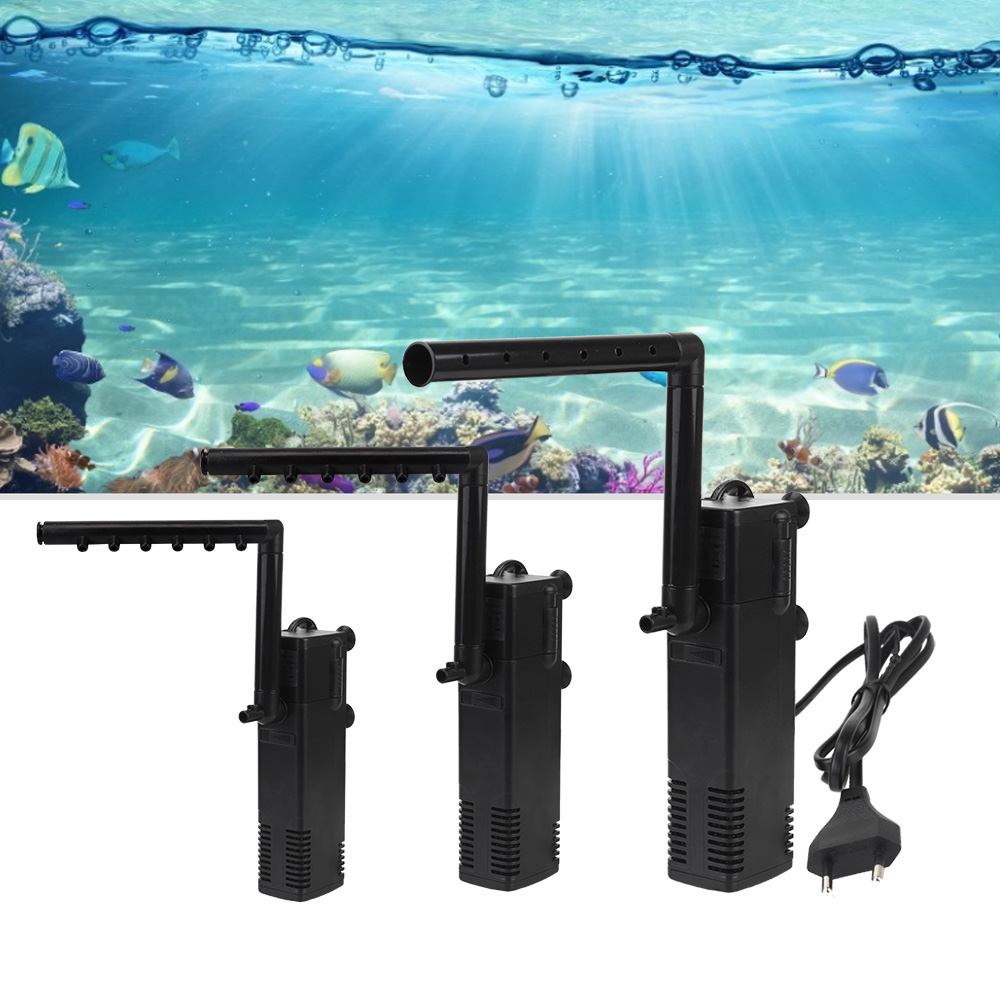 EU Plug Submersible Water Filter Pump Aquarium Fish Tank Oxygen Increasing Pump Low Level Water Turtle Tank Filter Pump Tool