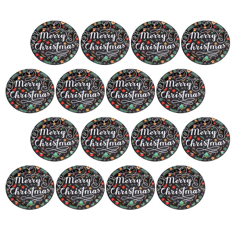 30pcs Disposable Food Plates Paper Meal Plate Fruit Dish for Christmas Party