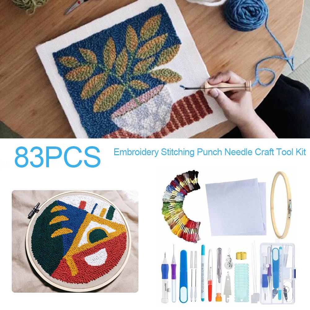 Universal 83PCS DIY Embroidery Tools Kit Embroidery Patterns Needle Pen Set Craft Tools Kit For Embroidery