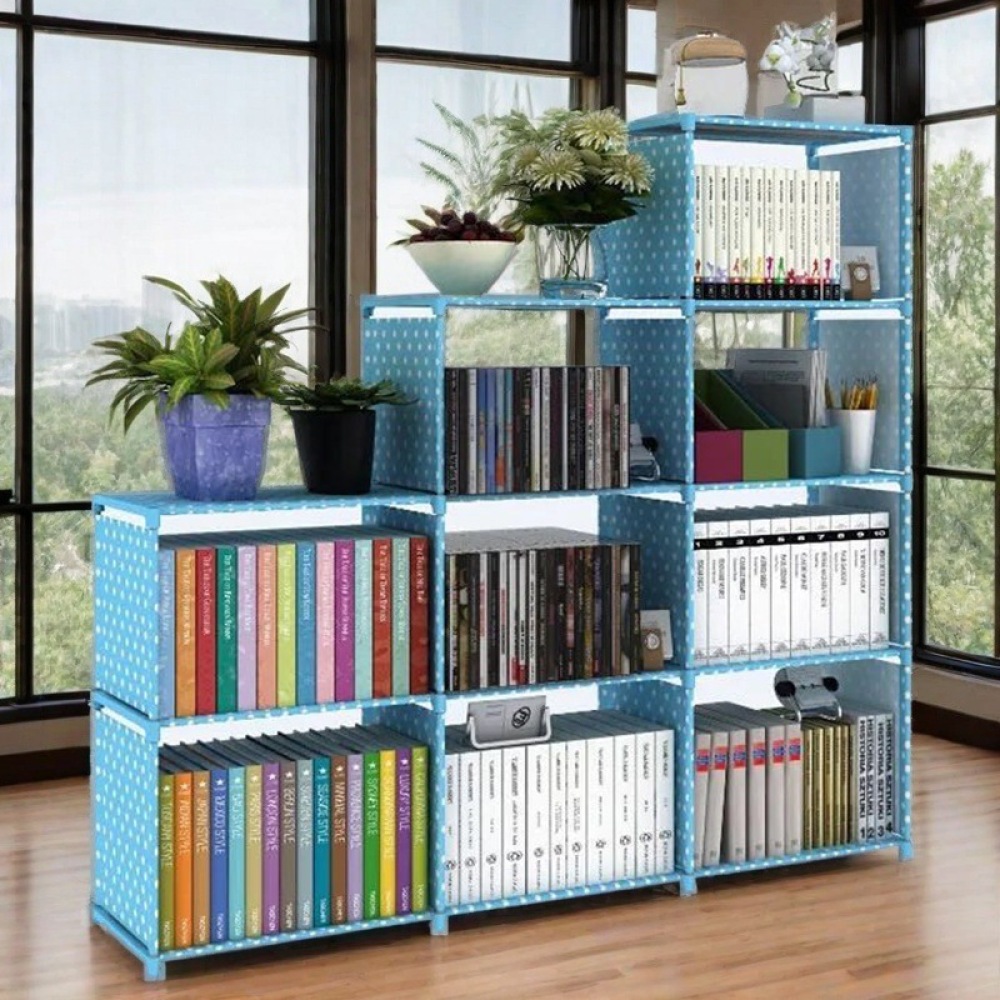 Multi-layer Simple Assembled Bookshelf Easy To Assemble Closet Storage Cabinet Portable Children's Sundries Shelf Save Space