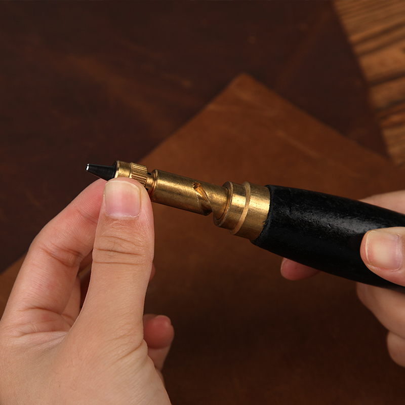Nonvor-Punzón automático de cuero para reloj, herramienta de artesanía, rotativa silenciosa reemplazable, punzón, tornillo, punta de taladro