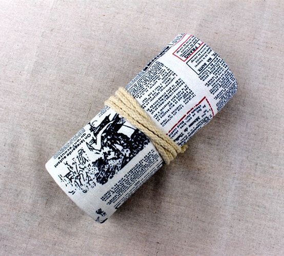 36/48/72 /12 hullers canvas wrap roll up blyantpose pennetui holder opbevaringstaske skriveartikler: 48 huller nyheder
