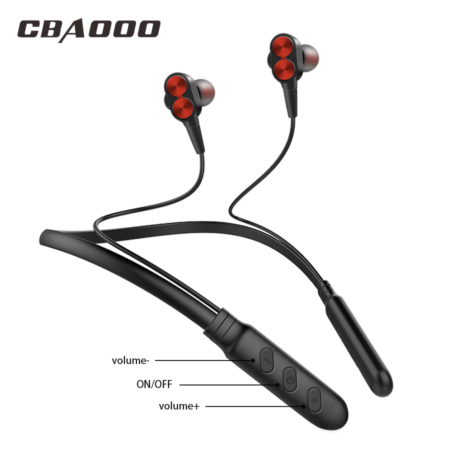 Cbaoooo  b800 bluetooth oordopjes draadloze koptelefoon sport stereo bluetooth oordopjes met microfoon voor telefoon