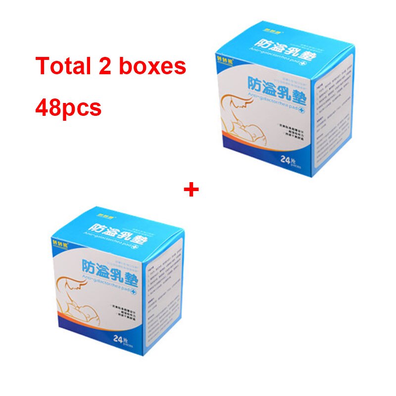 24pcs/Box Disposable Breast Pads Baby Feeding Nipple Pads Nursing Pads Milk Leak Protection for Nursing Baby Milk Breastfeeding: 2 boxes-48pcs