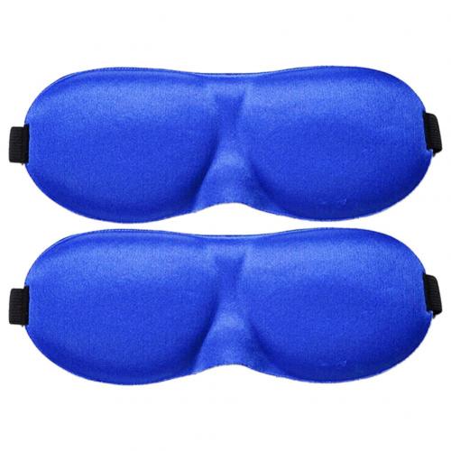 2Pcs Unisex Breathable Sleeping Eyeshade Cover Eye Mask Patch Rest Blindfold Eyepatch Night Mask Sleeping Mask: Blue