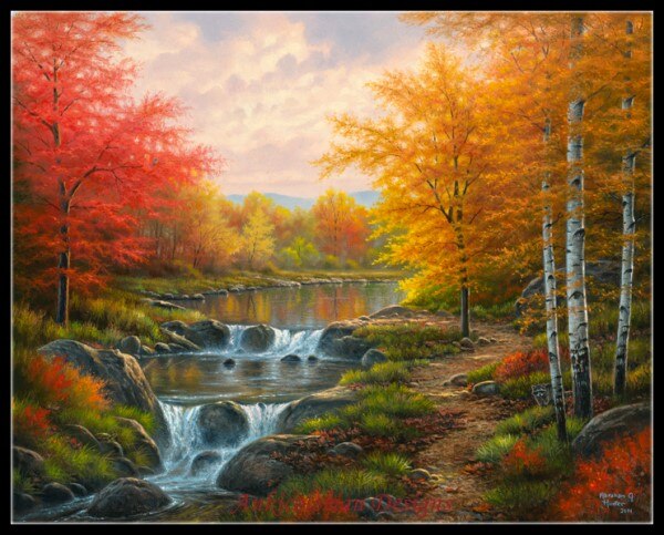 Broderie point de croix compté Kits couture-artisanat 14 ct DMC couleur bricolage Arts fait main décor-paysage 228 w x 182 h: 16