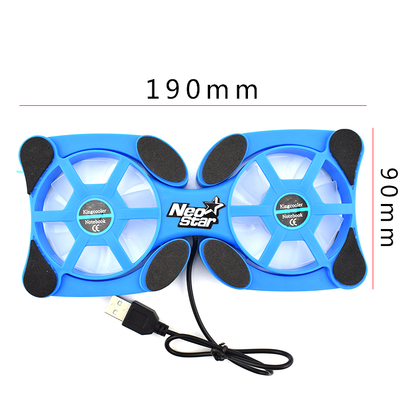 Rotatable USB Fan Cooling Pad 2 Fans Cooler Notebook Cooler Computer USB Fan Stand For 8-14 PC Laptop PC Computer Peripherals
