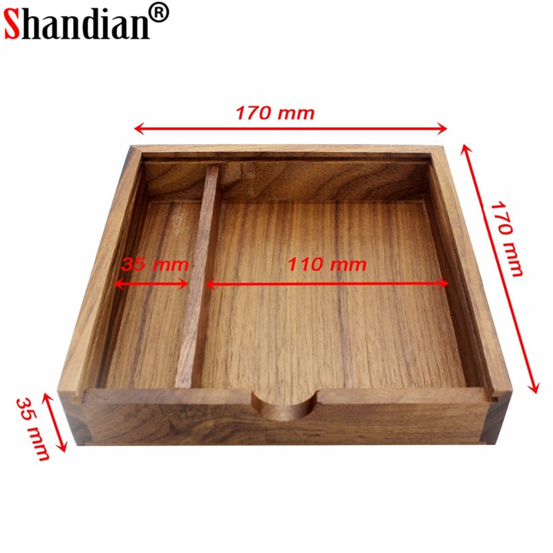 Shandian 1 stuks gratis logo walnoot foto uniek album hout usb + doos geheugenstick pendrive 8gb fotografie trouwstudio 170*170*35mm