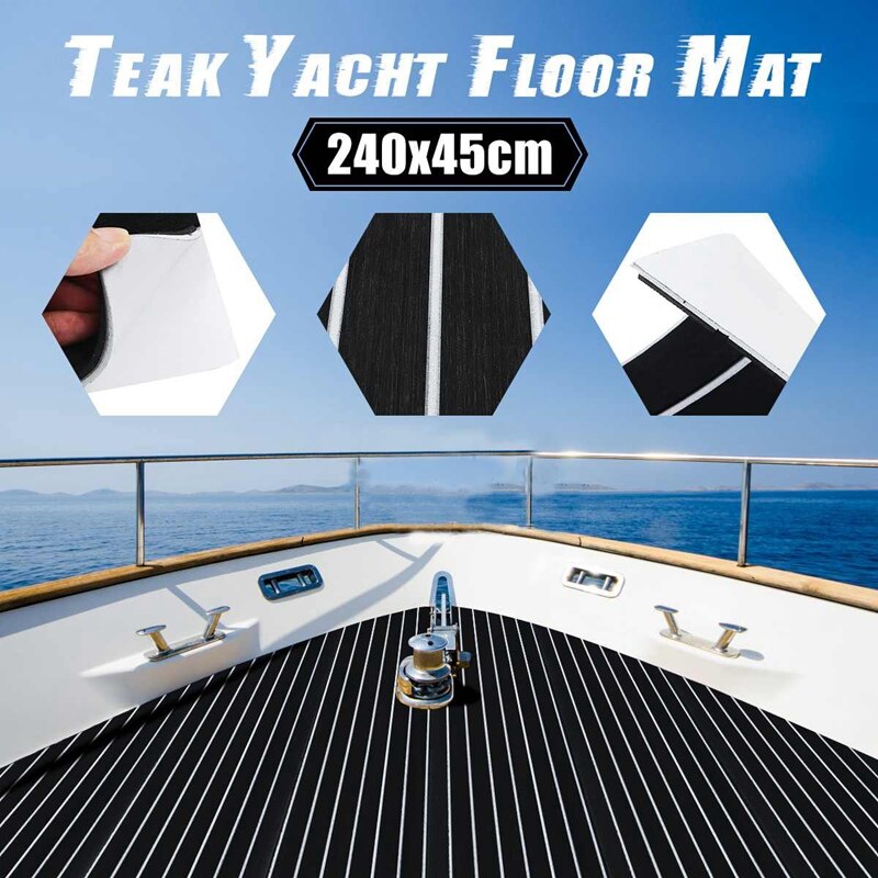 Self-Adhesive EVA Foam Teak Decking Yacht Marine Flooring Synthetic Boat Floor Mat 2400X450X6mm