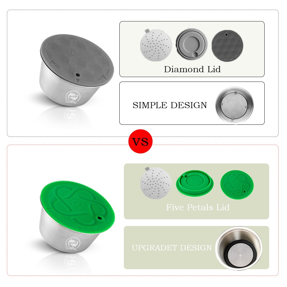 Cápsulas de café reutilizables con filtro de acero inoxidable para el hogar, cápsulas de café con múltiple, cómodas y a la , para Dolce Gusto, novedad de