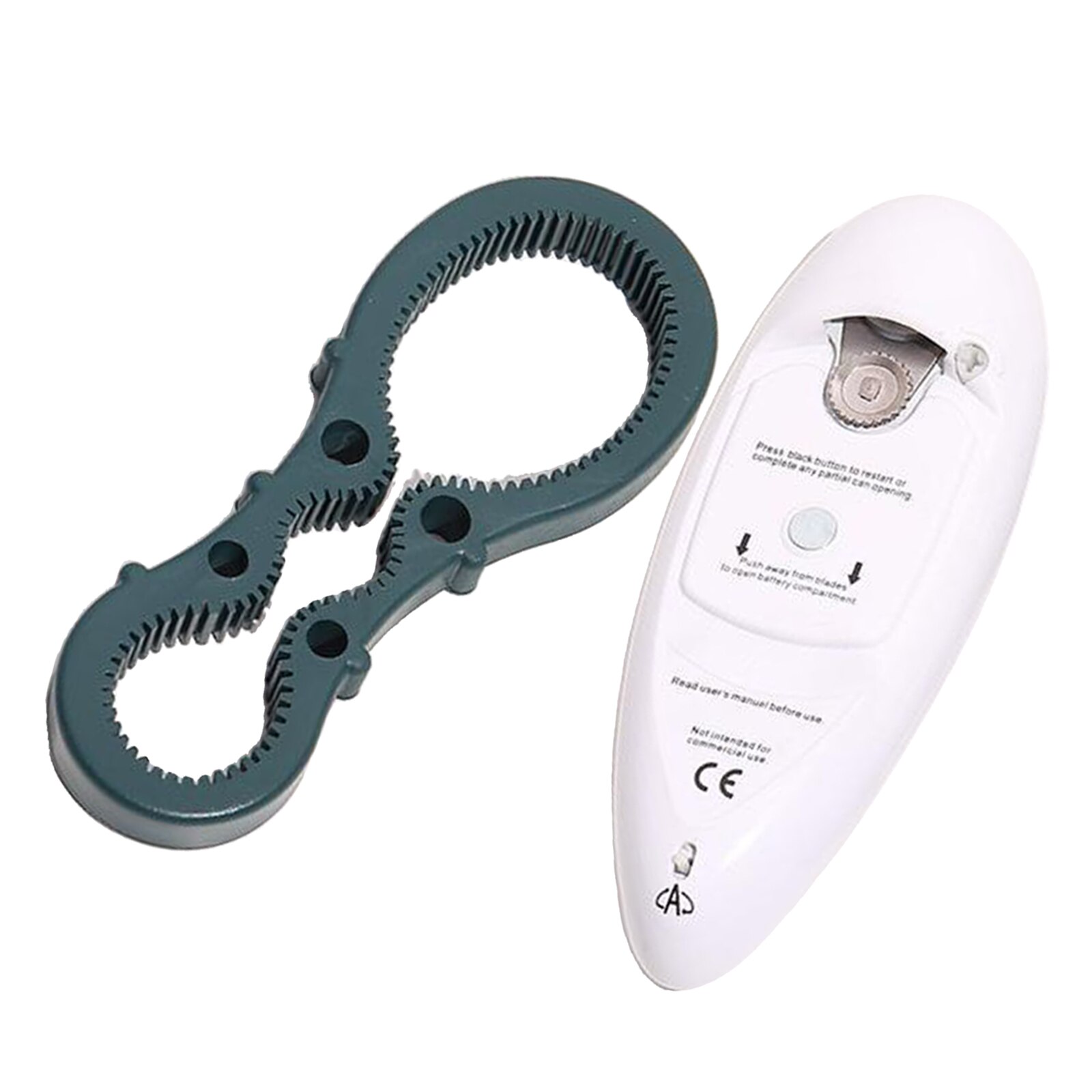 Battery Operated Electric Tin Can Opener Automatic One Touch Can Openning Tool, Including Manual Opener