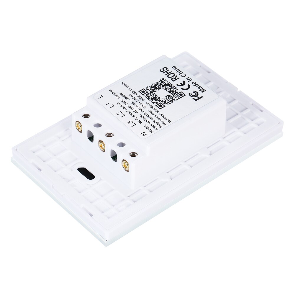 110-240V 1/2Gang 3 Way WiFi Touch Wall Light Switch No Neutral Wire Needed Compatible with Alexa and Google Home Single Pole