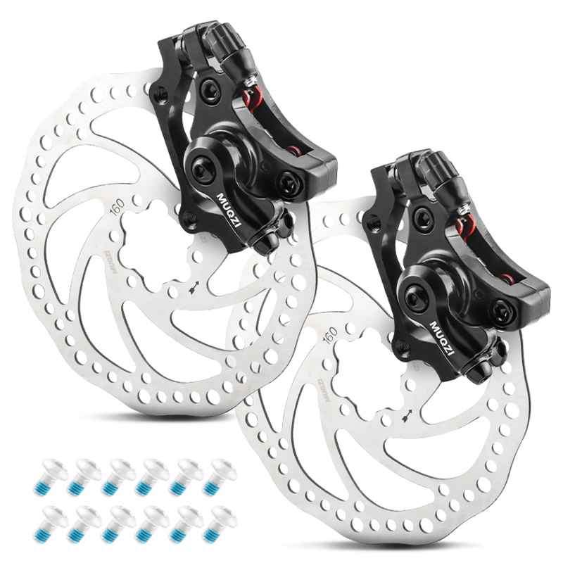 MUQZI Disc Brake Kit Bike Disc Brake Caliper Bicycle 22.2mm Brake Lever MTB Road Bike Cable 140mm 160mm Brake Rotor