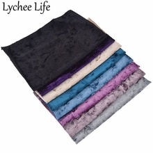 Lychee Life A4 Polyester Spandex Velvet Fabric 29x21cm Colorful Flexible Cloth Fabric DIY Handmade Sewing Accessories Supplies