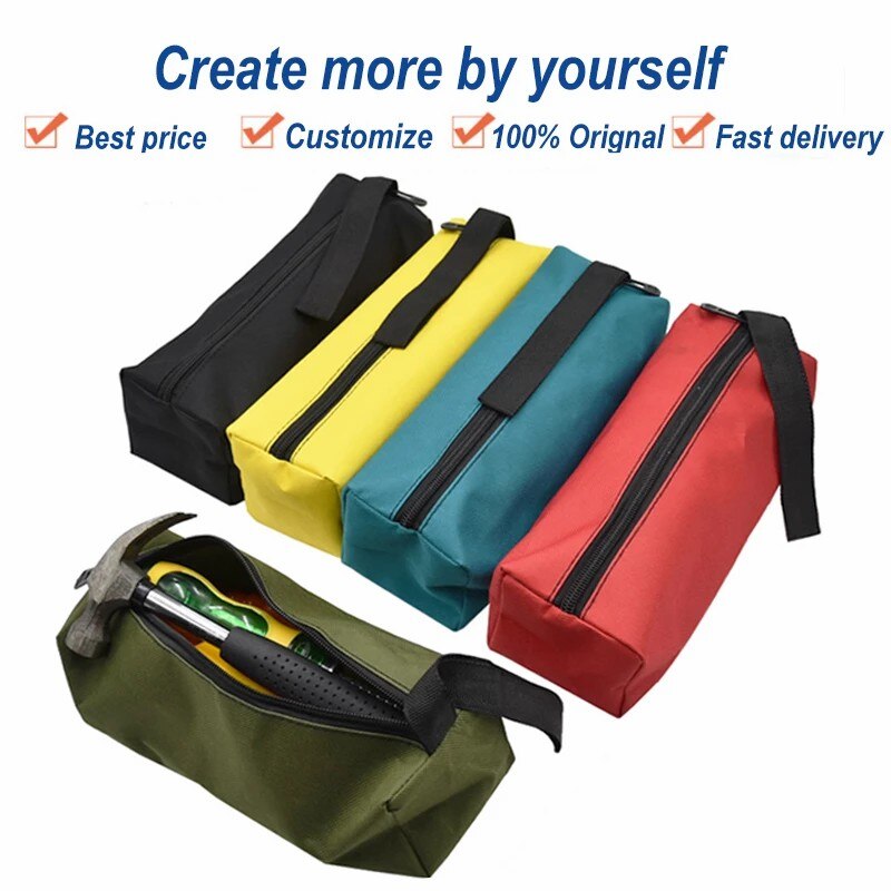 600D Oxford Canvas Waterproof Hand Tool Bag for Screws Nails Metal Car Parts Storage Fishing Travel Makeup Organizer Pouch Bags