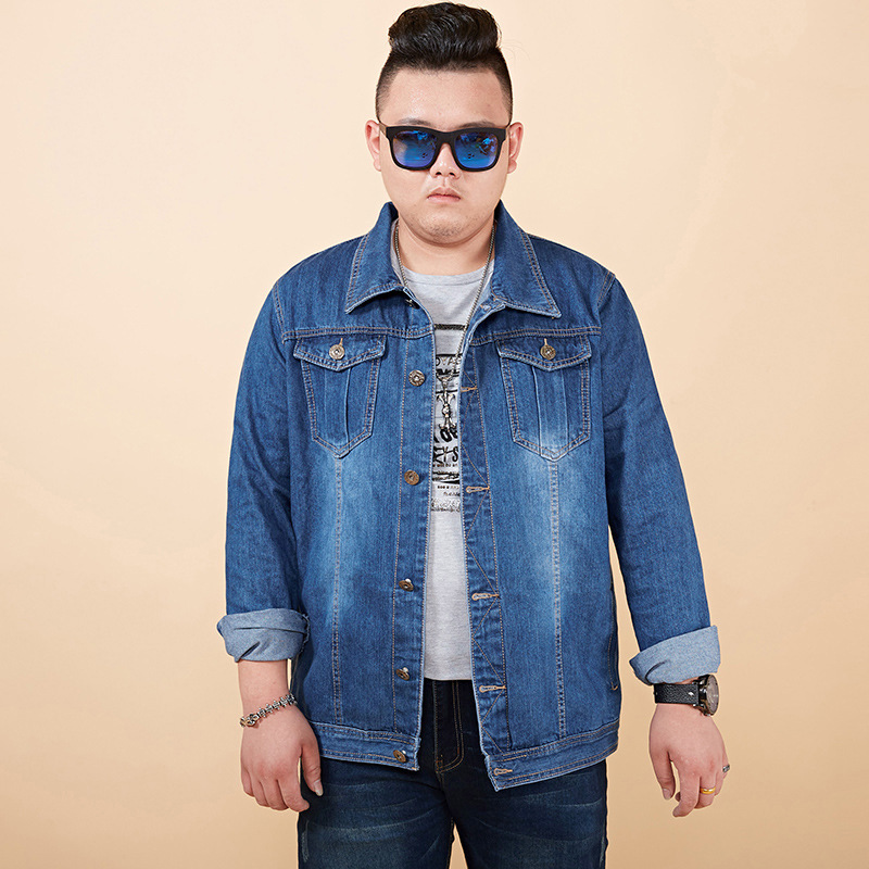 Denim Jacken Herren 7XL 6XL 5XL 4XL Plus Größe Jean Jacke Für Mann Jacken Männer Frühling Herbst Große Größe Denim Mantel Für Männer: XL