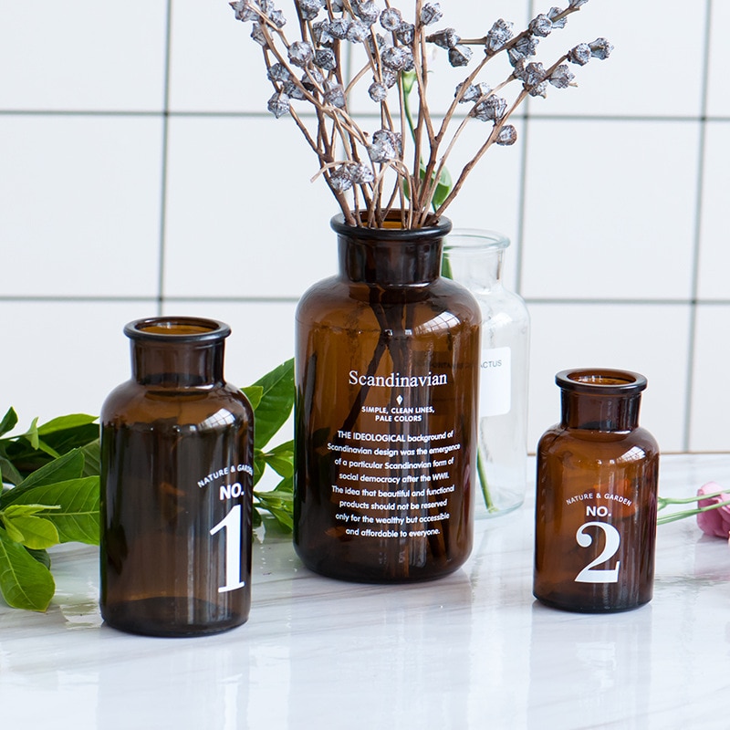Nordisk dekorasjon tilbehør til hjemmet moderne glassvase til blomster vaser til hjemmet juledekorasjoner til hjemmet