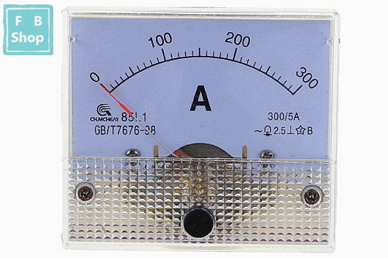 1PCS 85L1 100A 150A 200A 300A 400A 500A AC Panel Meter Analog Panel Ammeter Dial Current Gauge: 300A