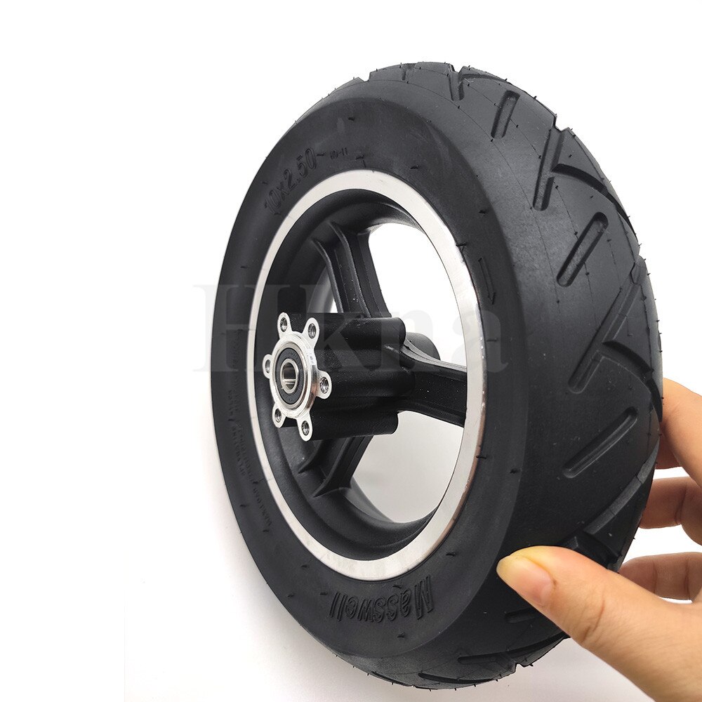 10 Inch Pneumatic Wheel 10x2.50 Tire with Disc Brake Hub for Electric Scooter Front Wheel