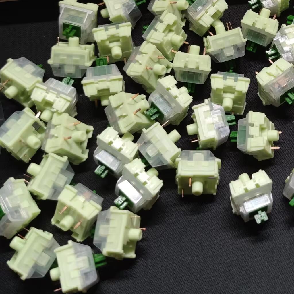 GGBOY Matcha interruptor verde 40g 3 pines POM PA66 interruptores de teclado mecánico lineal personalizado lubricación de fábrica RGB SMD interruptor para juegos