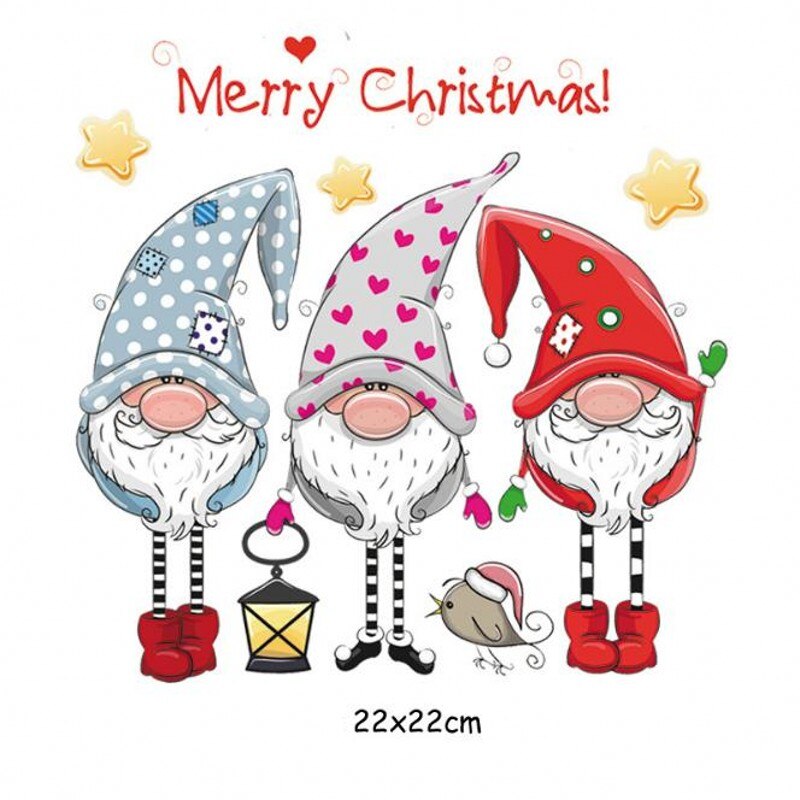 Leuke kerst strijkpatches, wasbare diy accessoire voor kleding, warmteoverdracht t-shirt thermische stickers: 5