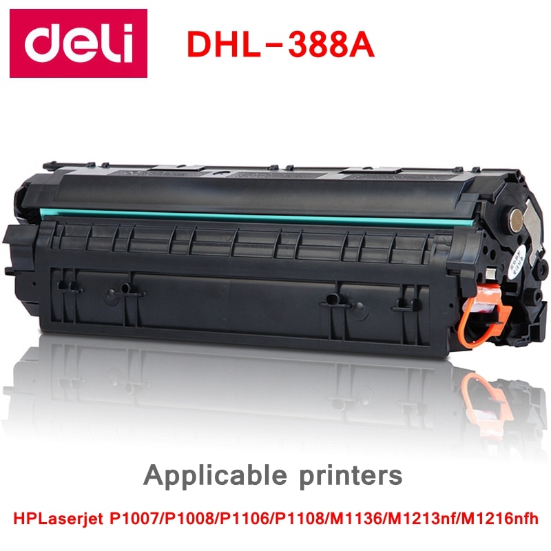 Deli -388a tonercartridges voor hp laserjet  p1007/p1008/p1106/p1108/m1136/m1213nf/m1216 inclusief 80g tonerpoeder, print 1500 pagina's