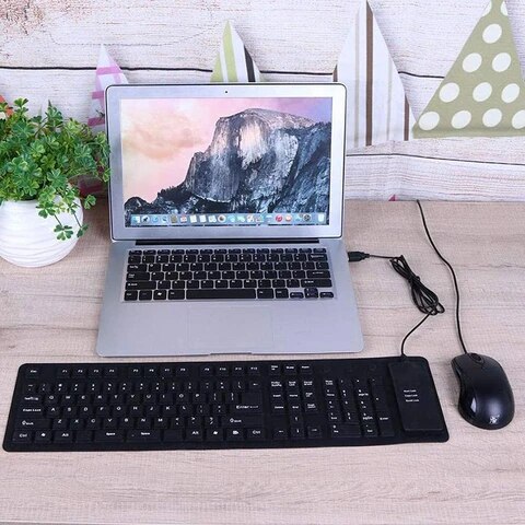 109 Keys Silicone Soft USB Wired Keyboard