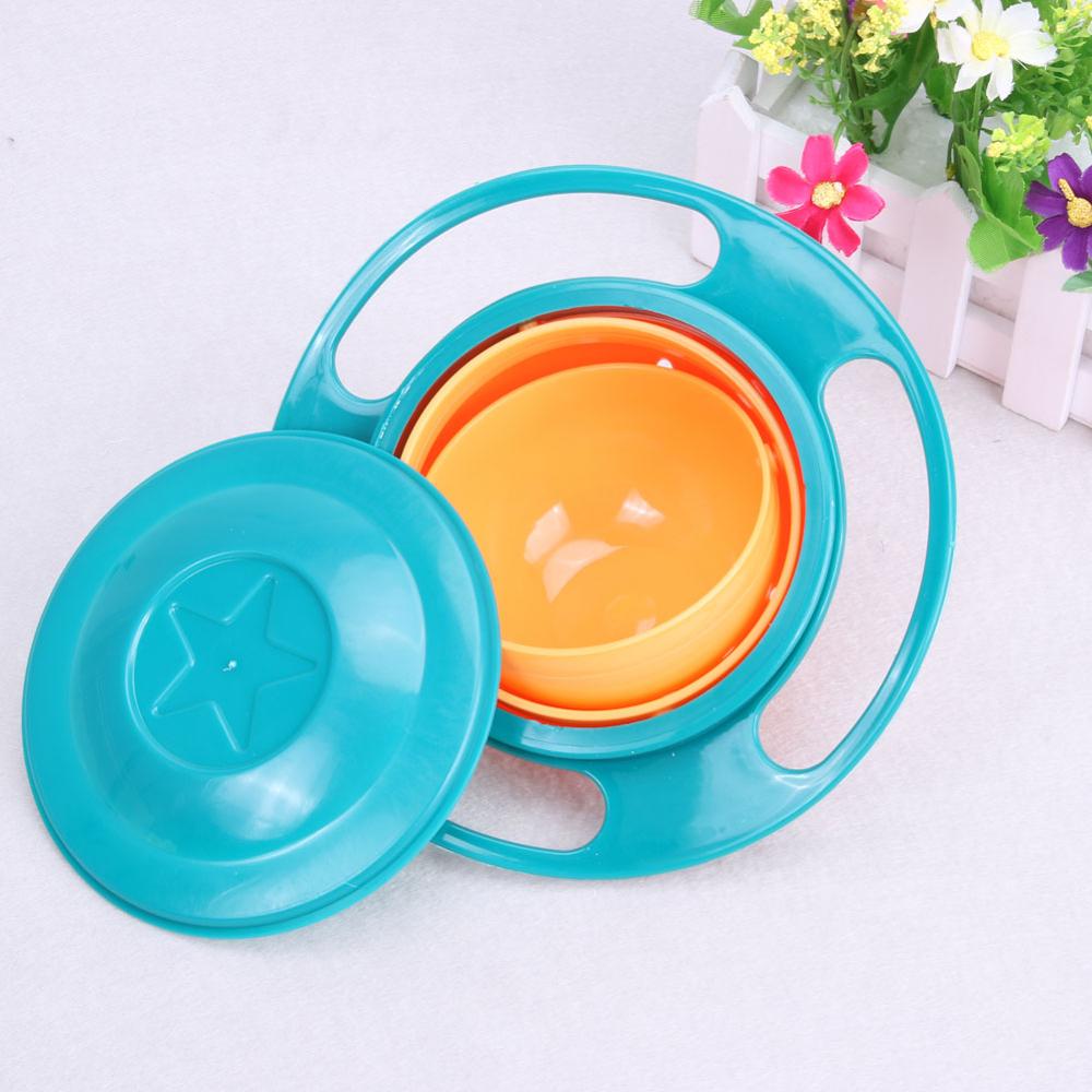 Baby Feeding Learning Dishes Baby Bowl anti spill bowl Assist Toddler Baby Food Dinnerware Kids Eating Train Gyro Bowl