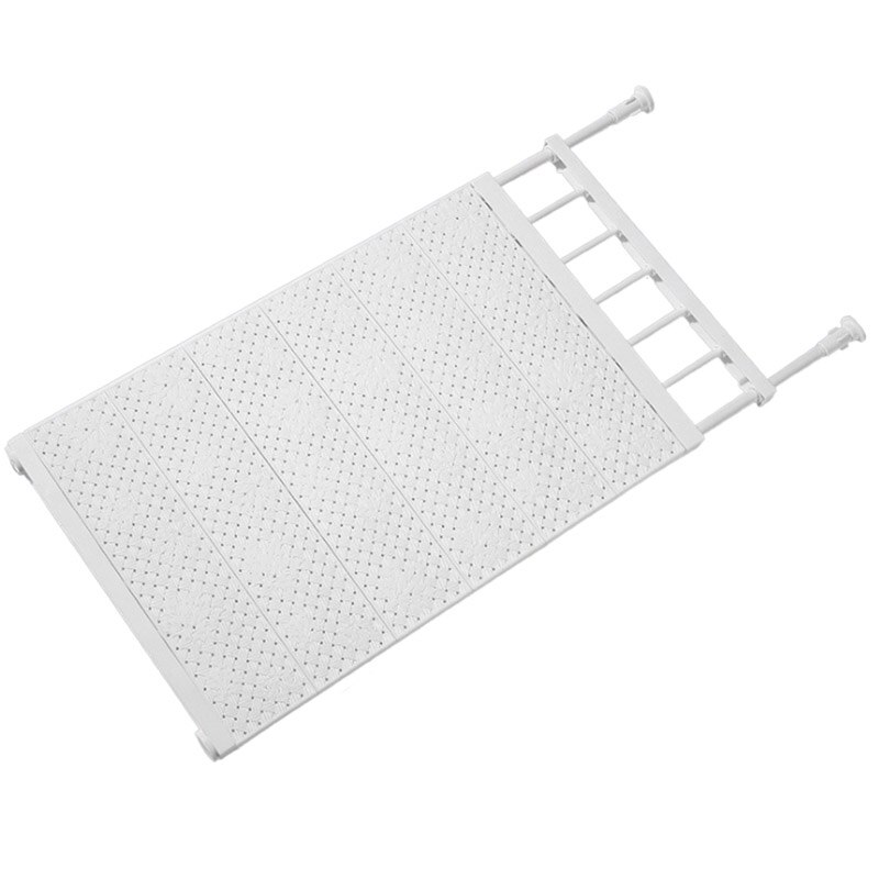 SOUNAY Spanning Plank Uitbreidbaar, Verstelbare Plank Organizer voor Kast, Verstelbare Opbergrek Kledingkast Stapelbaar Scheidingplanken, Wit, Lengte 47-68 cm