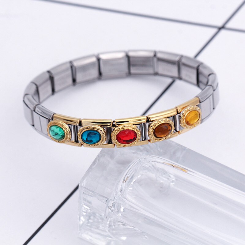 Hapiship Original Gänseblümchen verrotten-weiß-schwarzer strass-Charme, passend für armbänder, edelstahl, schmuckherstellung  dj010