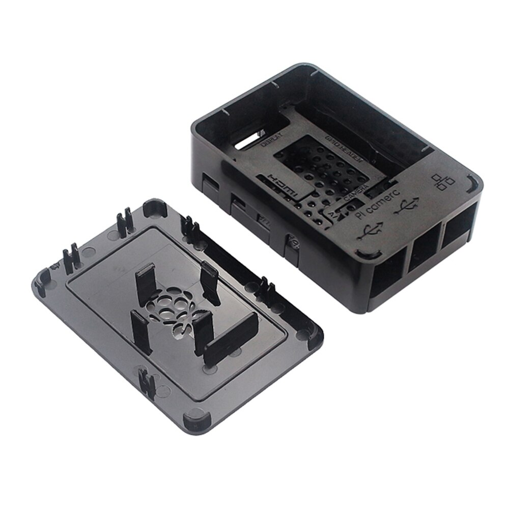 Raspberry Pi 4 ABS Case Raspberry Pi 4 Model B Pi 4B Case Black Box Shell Enclosure support Cooling Fan Aluminum Heat Sink