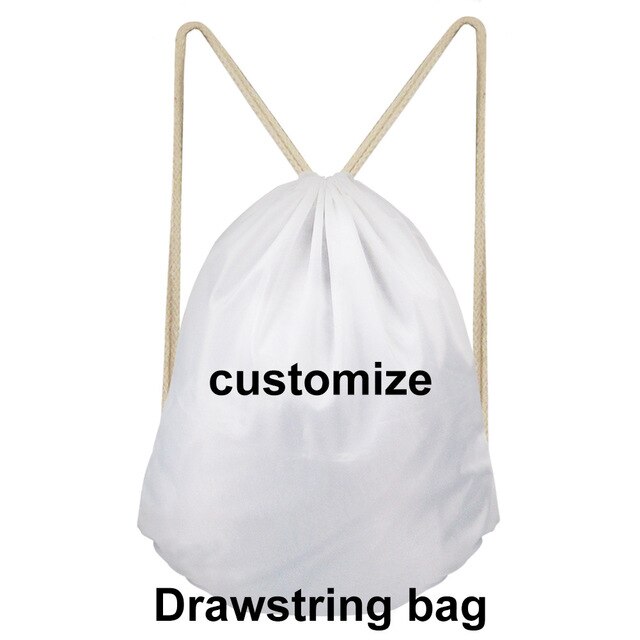 Gothic Dark Art Koord Tassen Voor Vrouwen Meisjes Trekkoord Rugzak Rugzak Black Travel Opslag Pouch Mochila Bundel Zak: Customize Z3