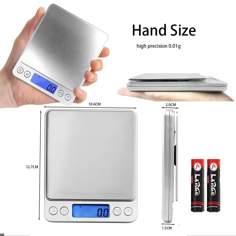 Digitale Küchenwaage, 3000 g/O.1 g, kleine Schmuckwaage, Lebensmittelwaage, digitales Gewicht, Gramm und Oz, digitale Grammwaage mit LCD/Tara