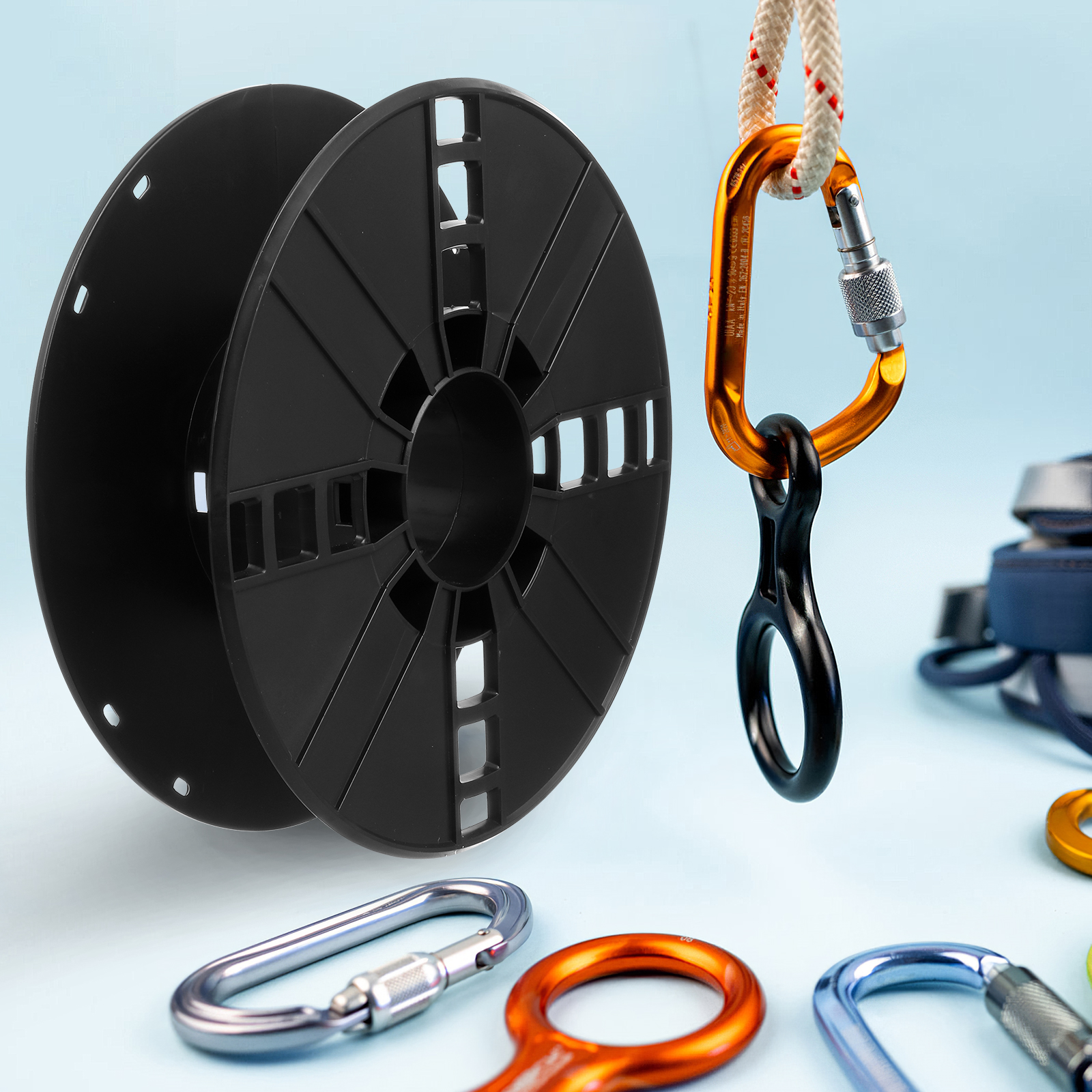 Electric Cord Reels The Wire Plastic Cord Cable Storage Reel Cable Organizer Tidy Reel For Camping Caravan Or Motorhome (Black)