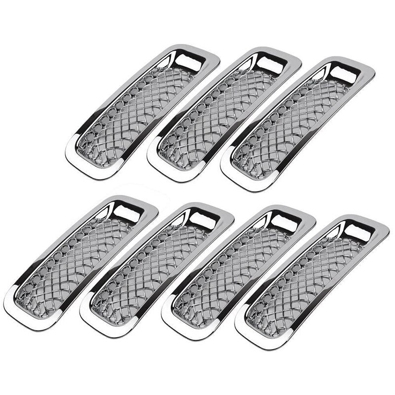 Top7 Pcs Front Grill Insert Grille Cover Trim Kit for Jeep Patriot: Default Title