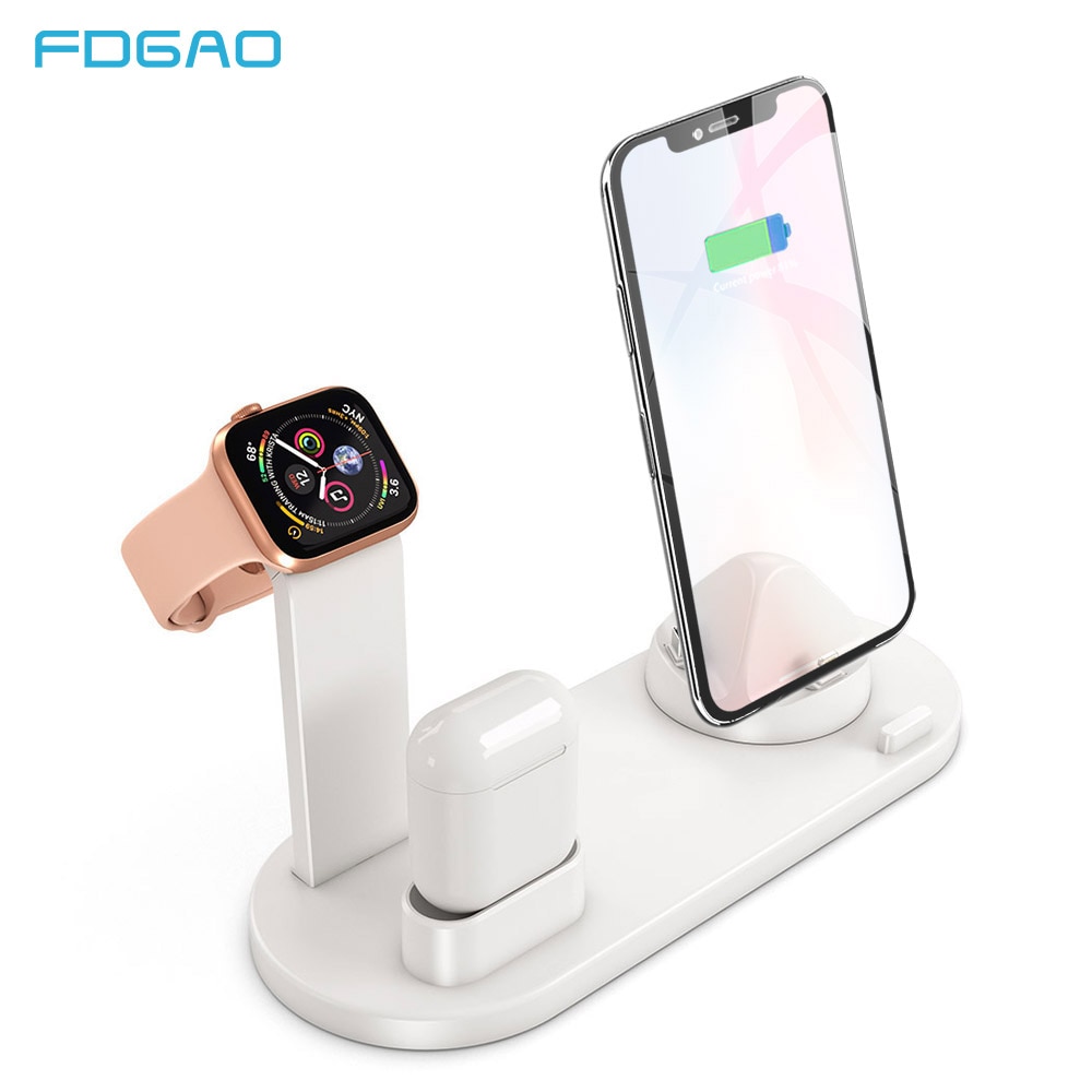 3 In 1 Opladen Dock Voor Iphone 11 Xr Xs Max 8 7 Plus Apple Horloge Airpods Pro Usb Charger houder Stand Type-C Opladen Station