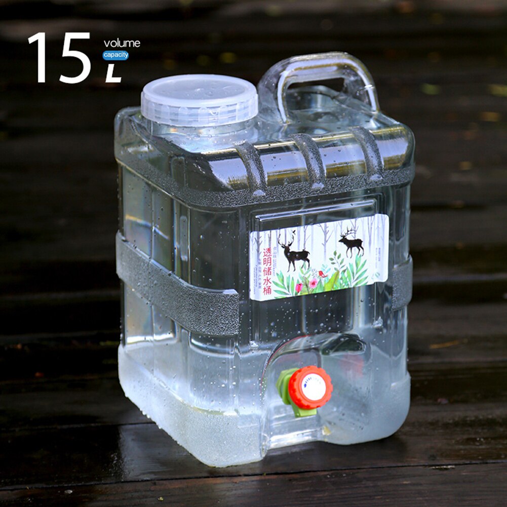 10L 15L Portable Water Container with Faucet for Camping Hiking Picnic Driving Outdoor Hiking Picnic Camping Water Tank