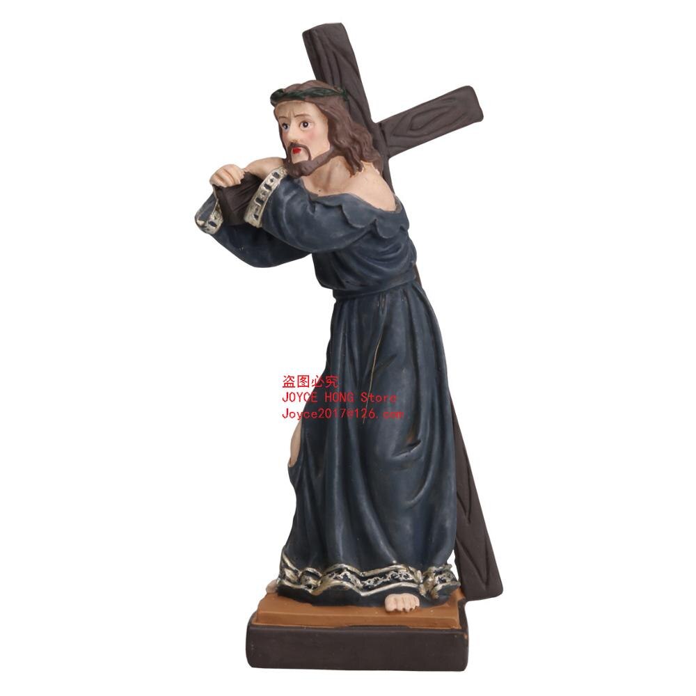 Décoration de Statue de jésus, Figurine de décoration catholique et chrétienne, ornement, souvenir,: 6x3.5x12cm