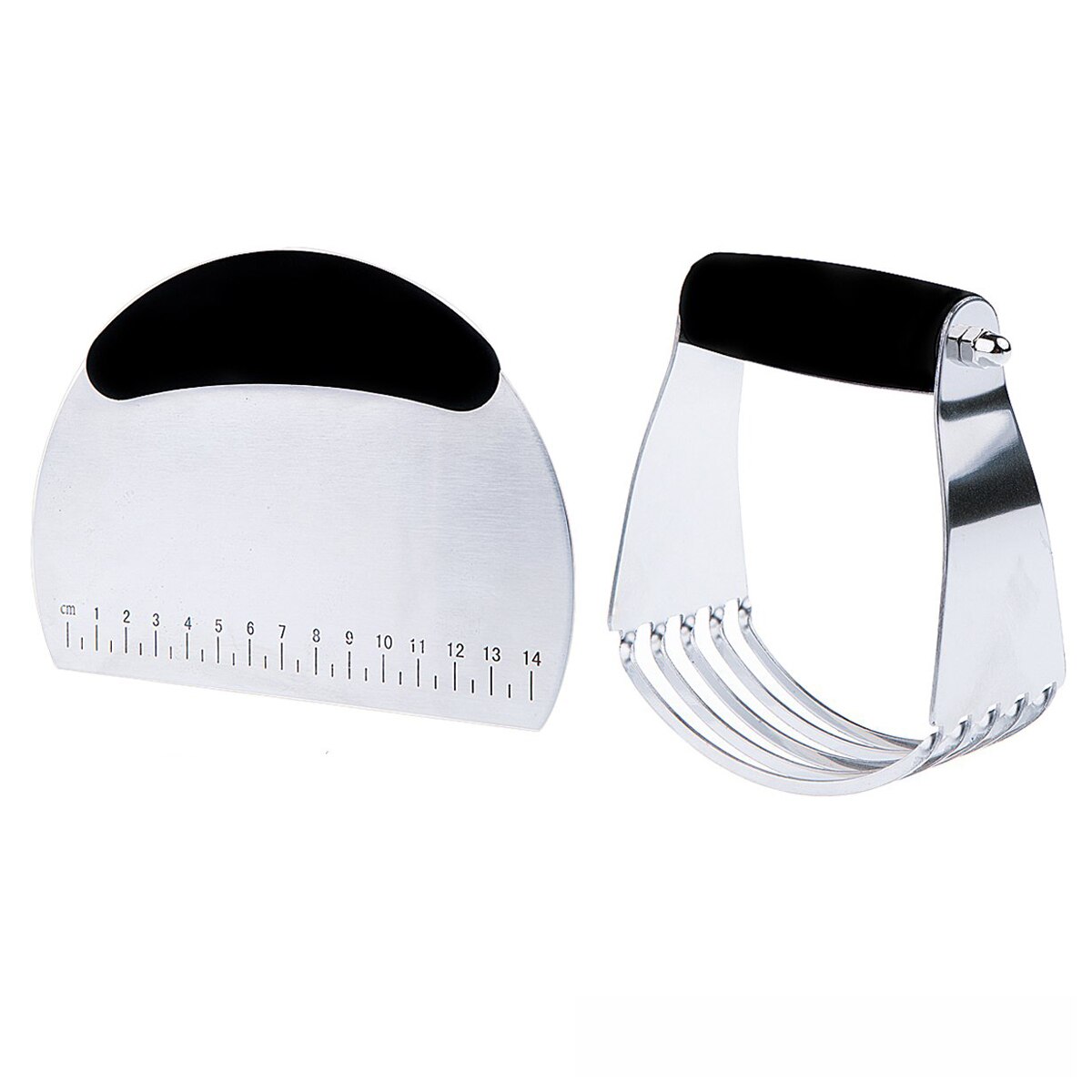 Pastry Cutter & Dough Scraper Set,Stainless Steel Multipurpose Scraper/Pizza Dough Blender/Chopper-Premium Kitchen Pastry Set