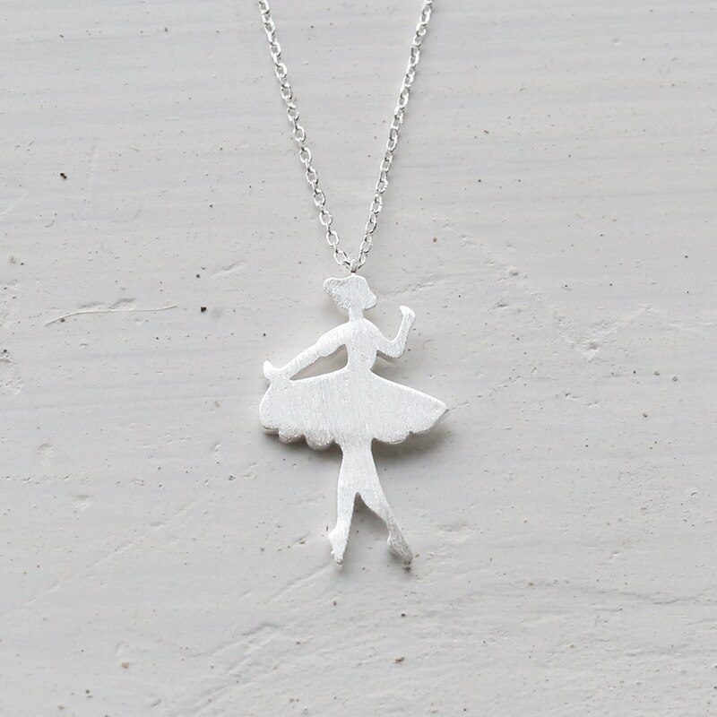 Lieflijk dansend meisje 925 sterling zilveren sleutelbeenketting temperament persoonlijkheid trendy vrouwelijke ketting sne 252