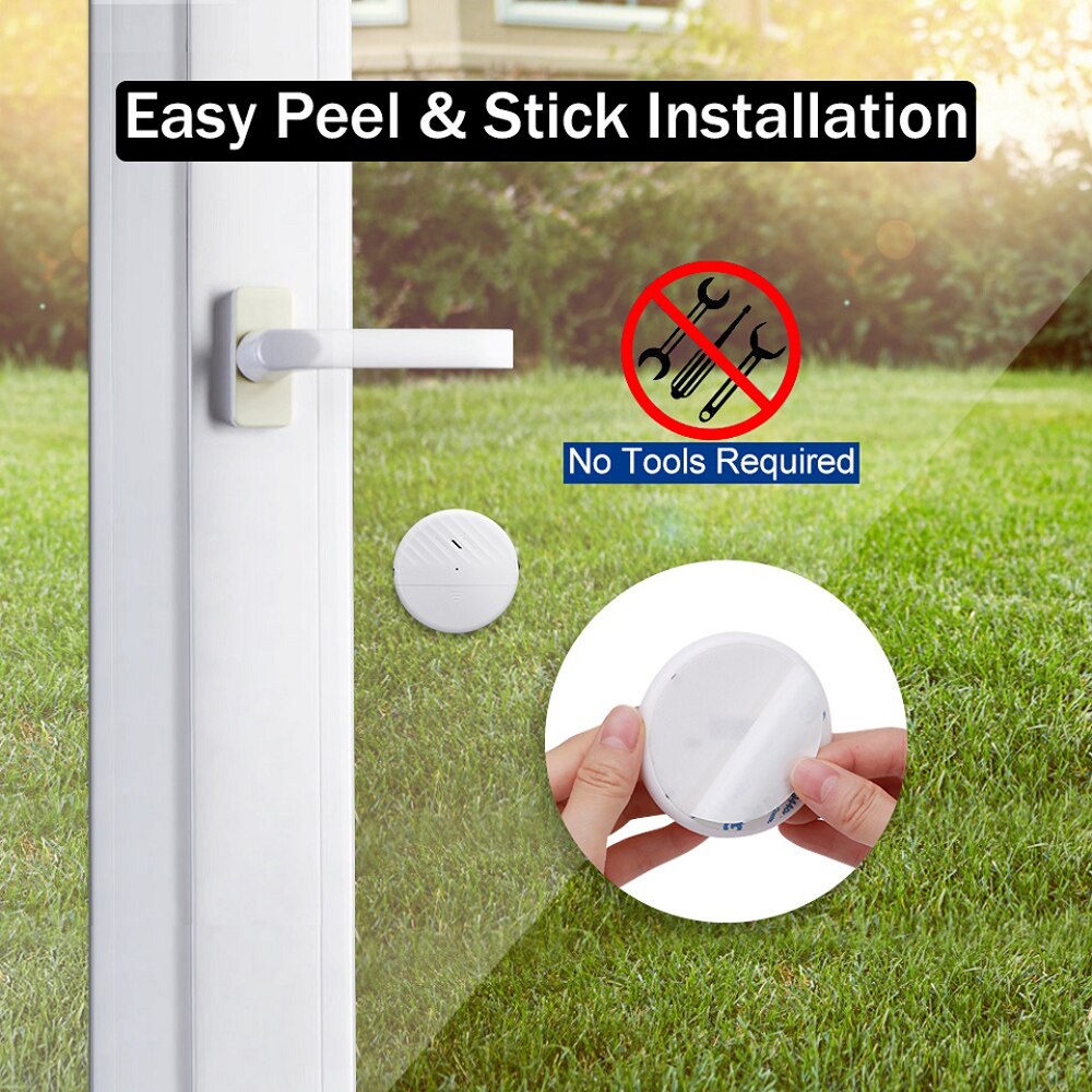 Elecpow Wireless Door Window Vibration Sensor Alarm 125dB Glass Break Anti-Theft Sensor Home Security Protection Alarm