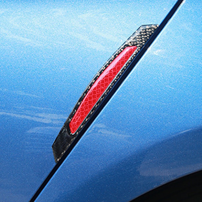Parachoques rojo, pegatina reflectante, tira de Reflector de PC, accesorios de plástico, Kit de marcos de seguridad para coche