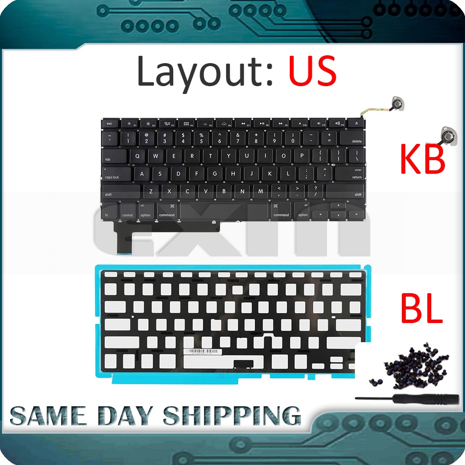 A1286 US English Keyboard for Apple Macbook Pro 15.4" Unibody A1286 US USA Replacement keyboard Years