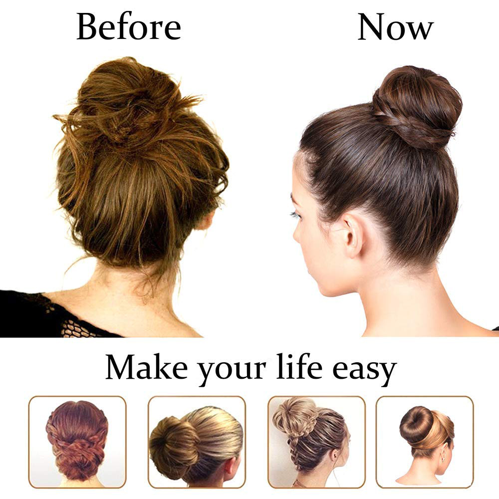 1 unidad de máquina mágica para hacer moños de pelo, moldeador mágico para mujer, diademas de esponja de espuma para Donut, anillo grande fácil, herramientas de estilismo para el cabello, accesorios