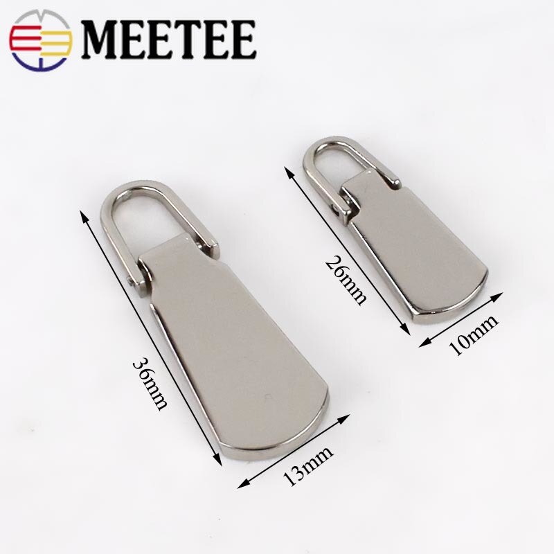 5Pcs Detachable 3# 5# Metal Zipper Pullers For Zipper Sliders Head Zip Repair Kits Zipper Pull Tab DIY Sewing Accessories ZT101