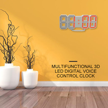 LED Clock Alarm Digital Clocks Wall Horloge 3D Home Decoration Office Table Desk Clock Nightlight Snooze Function