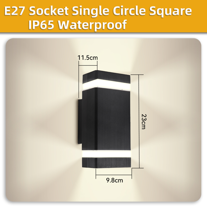 Dekorativ væglampe udendørs  e27 lamper vandtæt gade veranda væglampetter have facade lys balkon soveværelse hjem udendørs belysning: Kold hvid / 4w